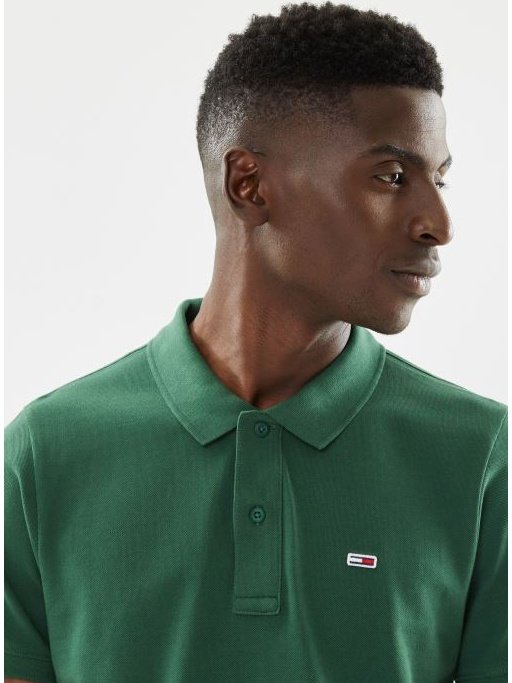 TJM Slim placket polo - Green