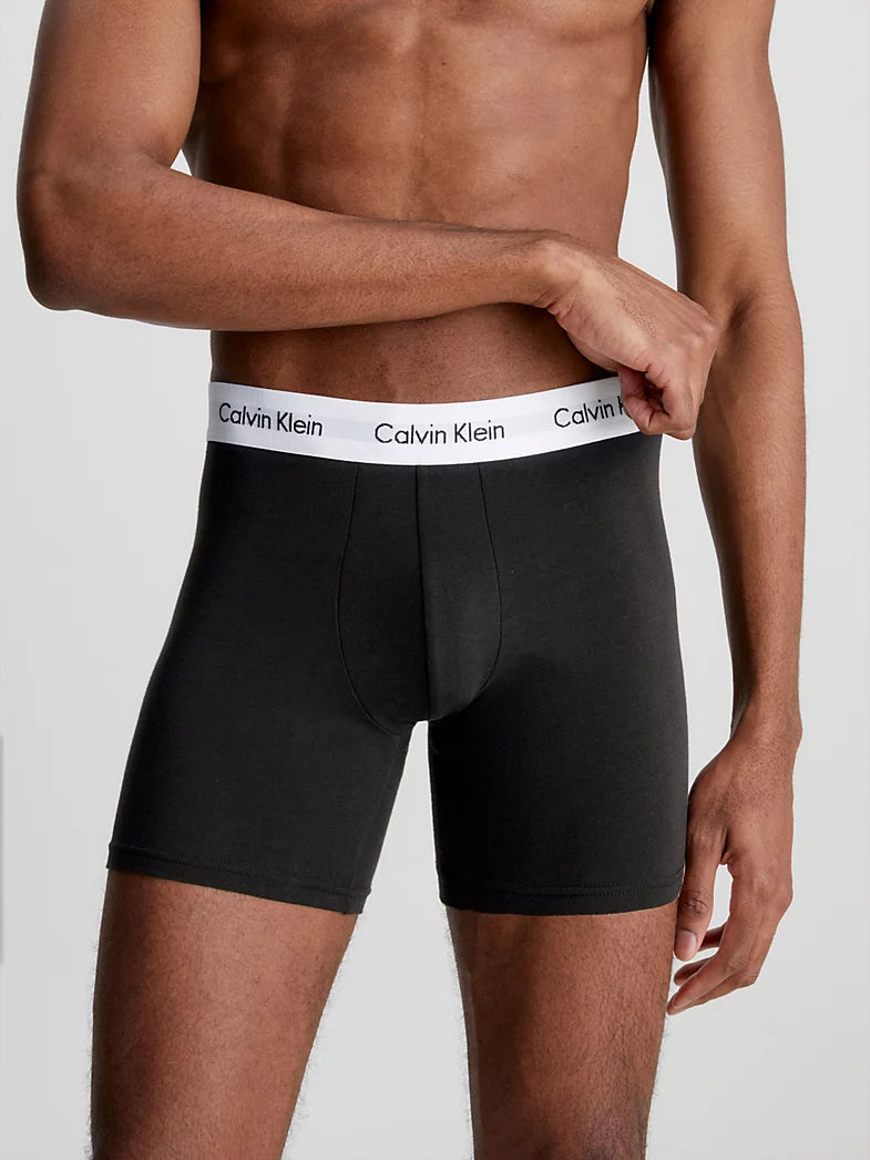 3-Pack Boxers Lang - Cotton Stretch - Black & White