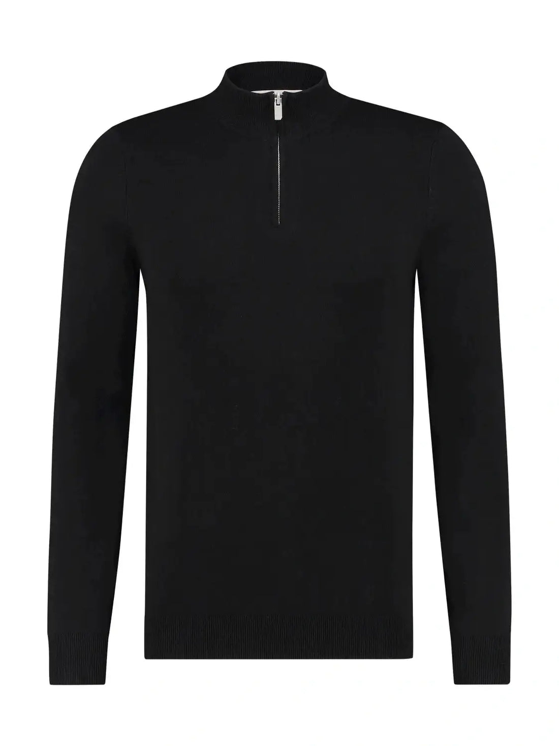 Essential Knit Half Zip LS 000002 - Black