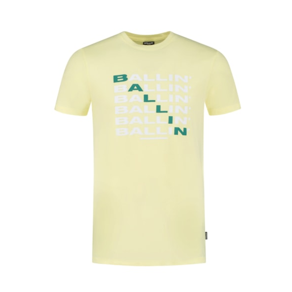 Tshirt with front print yellow