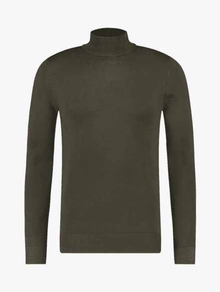 Essential Knit Mockneck LS 000010 - Army Green
