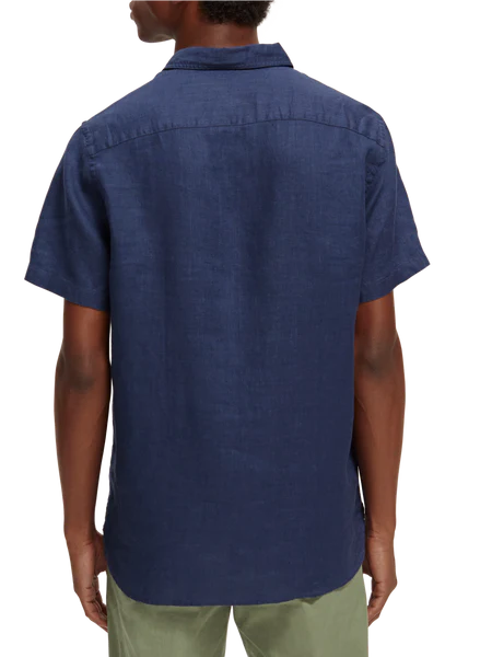 Linen short sleeve Marine