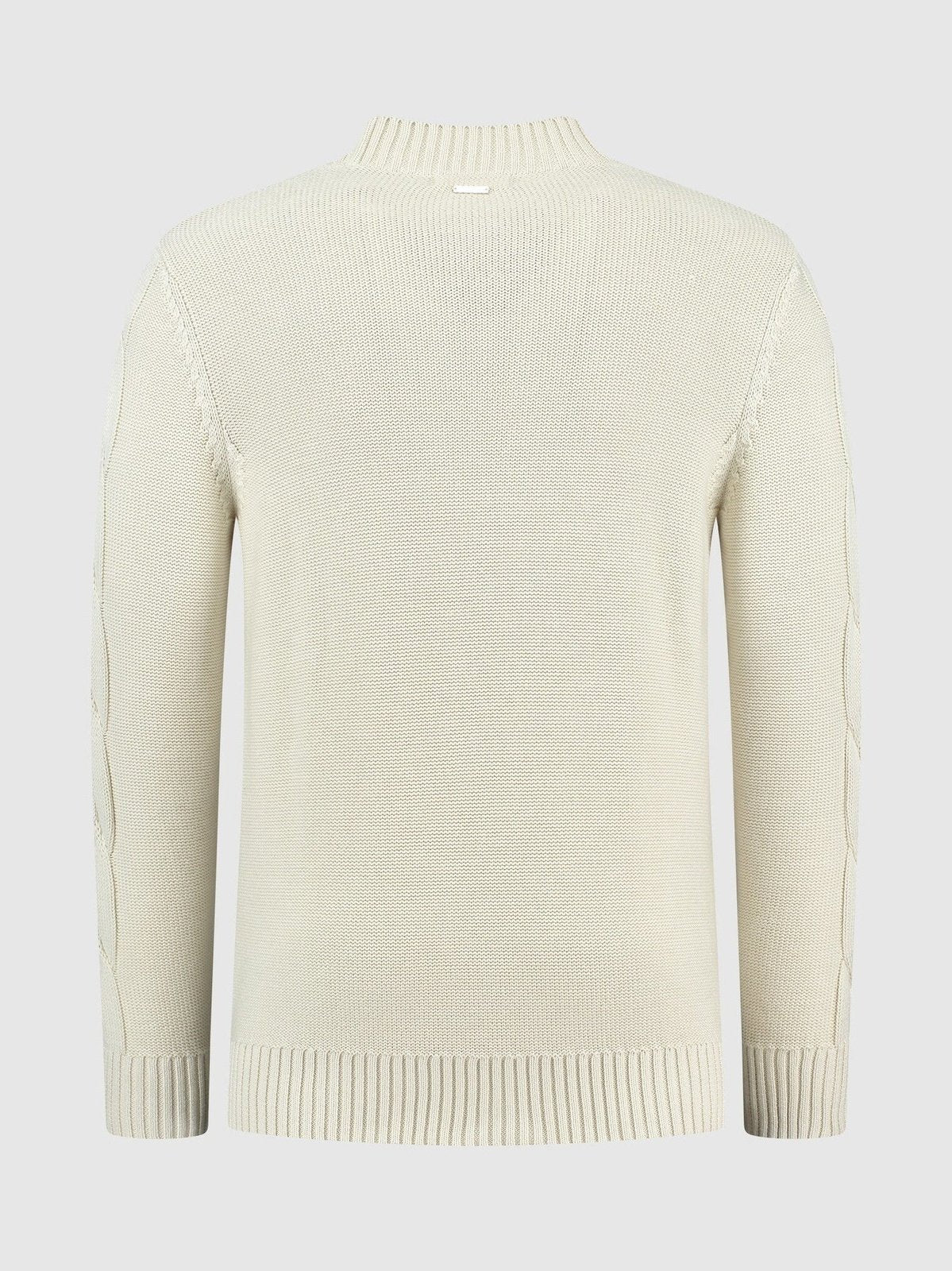 Mockneck knit with cable details