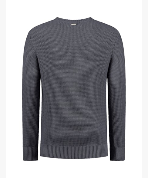 Structured crewneck knit - clay