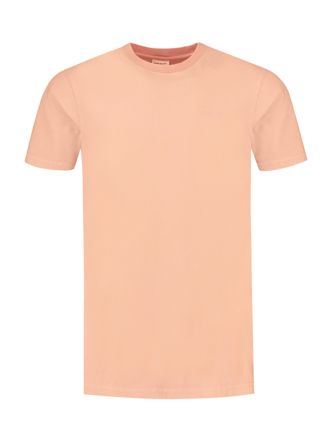 Tshirt with embroidery logo on chest Orange