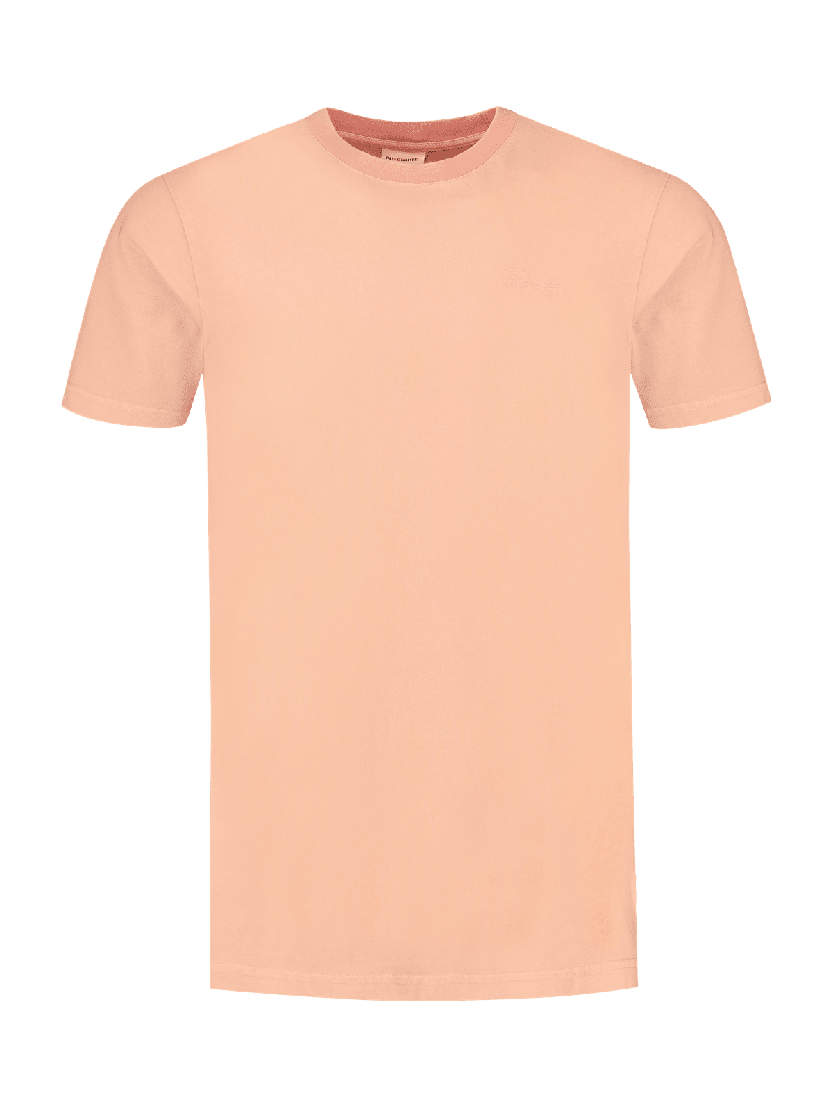Tshirt with embroidery logo on chest Orange