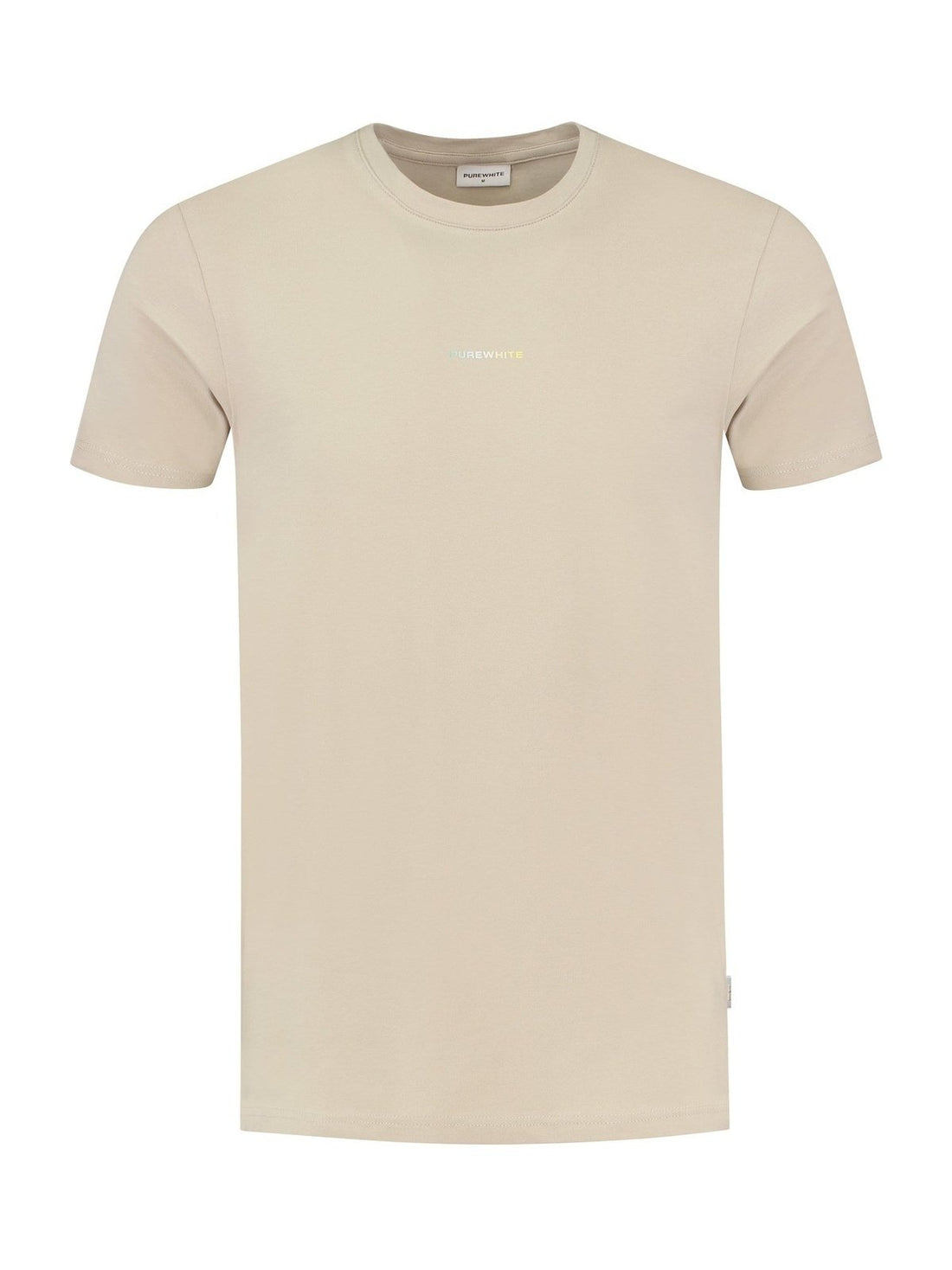 Tshirt with small logo on chest and triangle gradient print at back