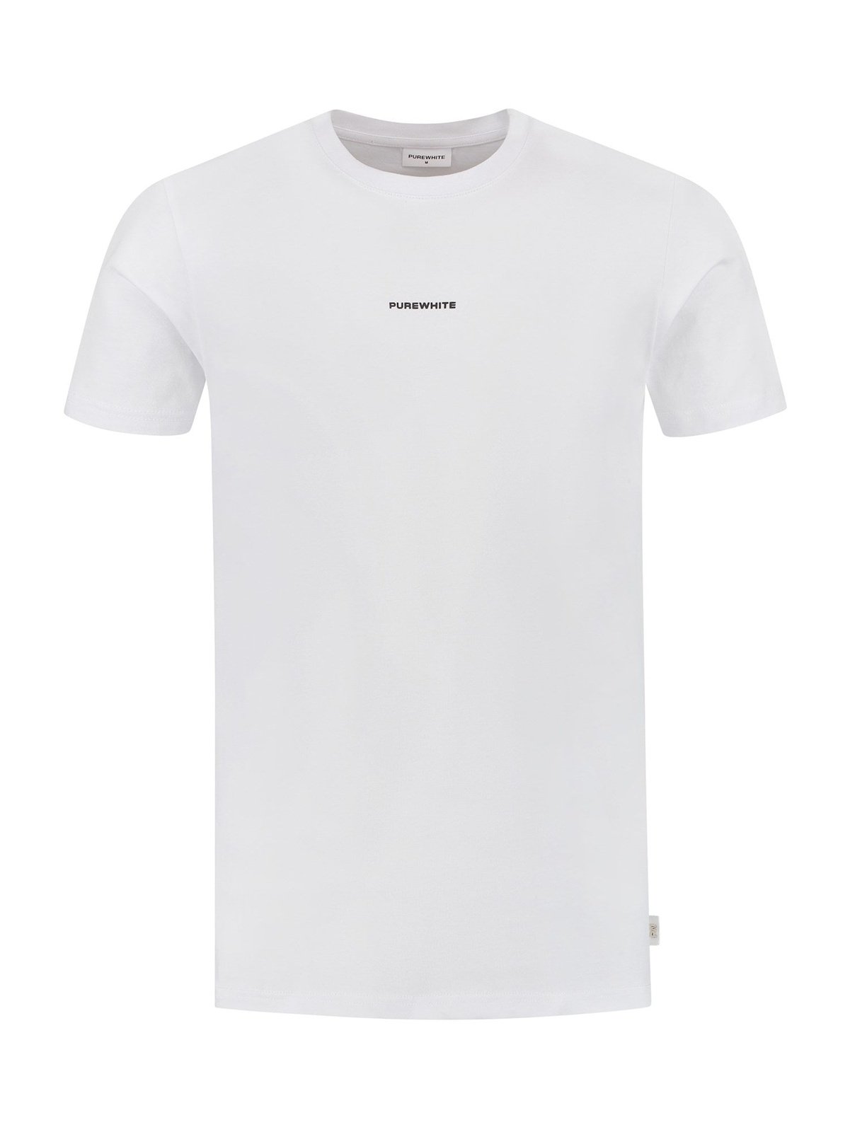 Tshirt with small logo on chest and big back print White