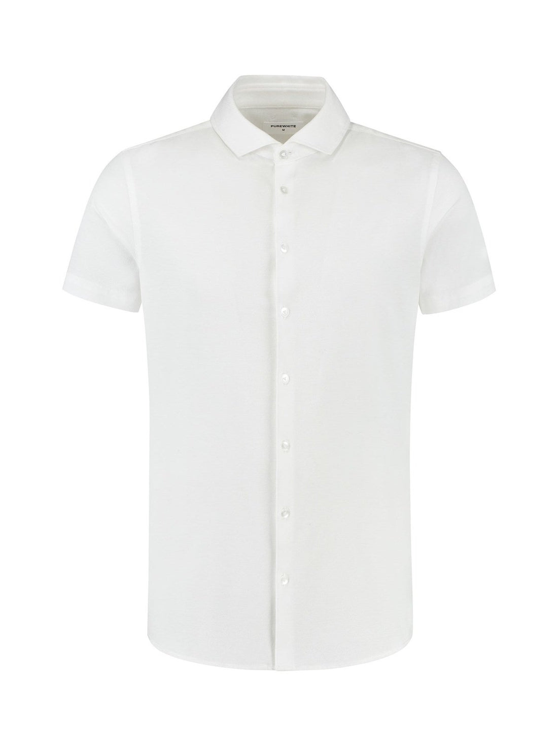 Melange Short Sleeve basic overhemd white