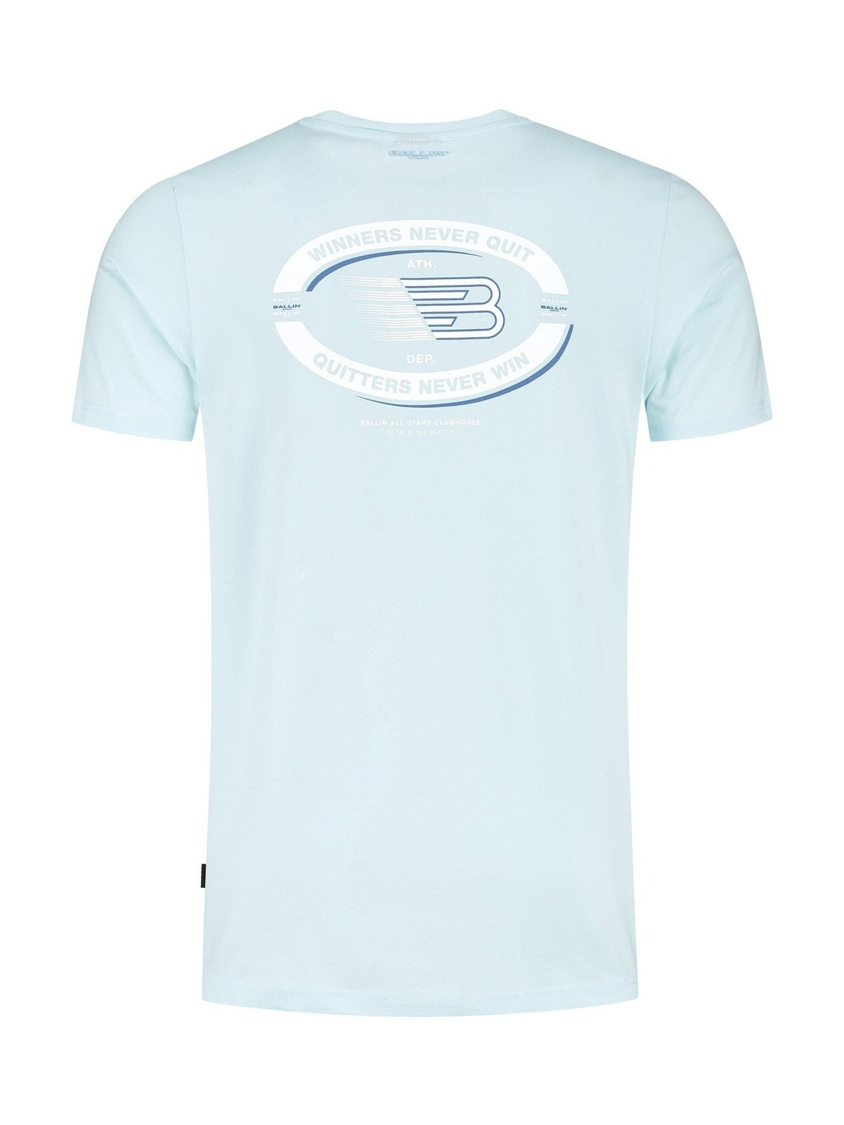 Tshirt with front and back print- blue