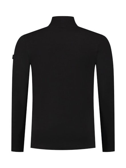 Rib mockneck 000002 - Black