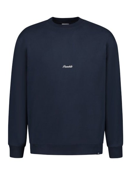 Crewneck with front print and back artwork 000007 - Navy