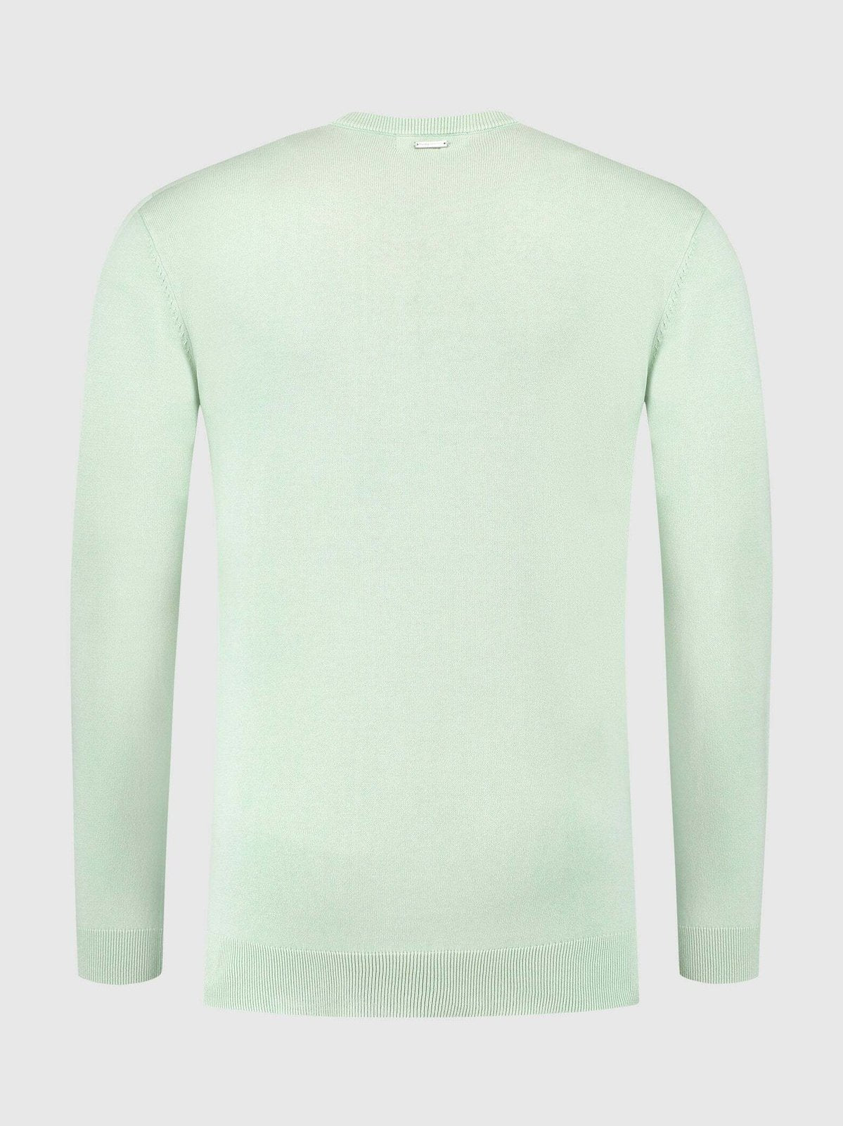 Knitted longsleeve met triangle print at chest mint