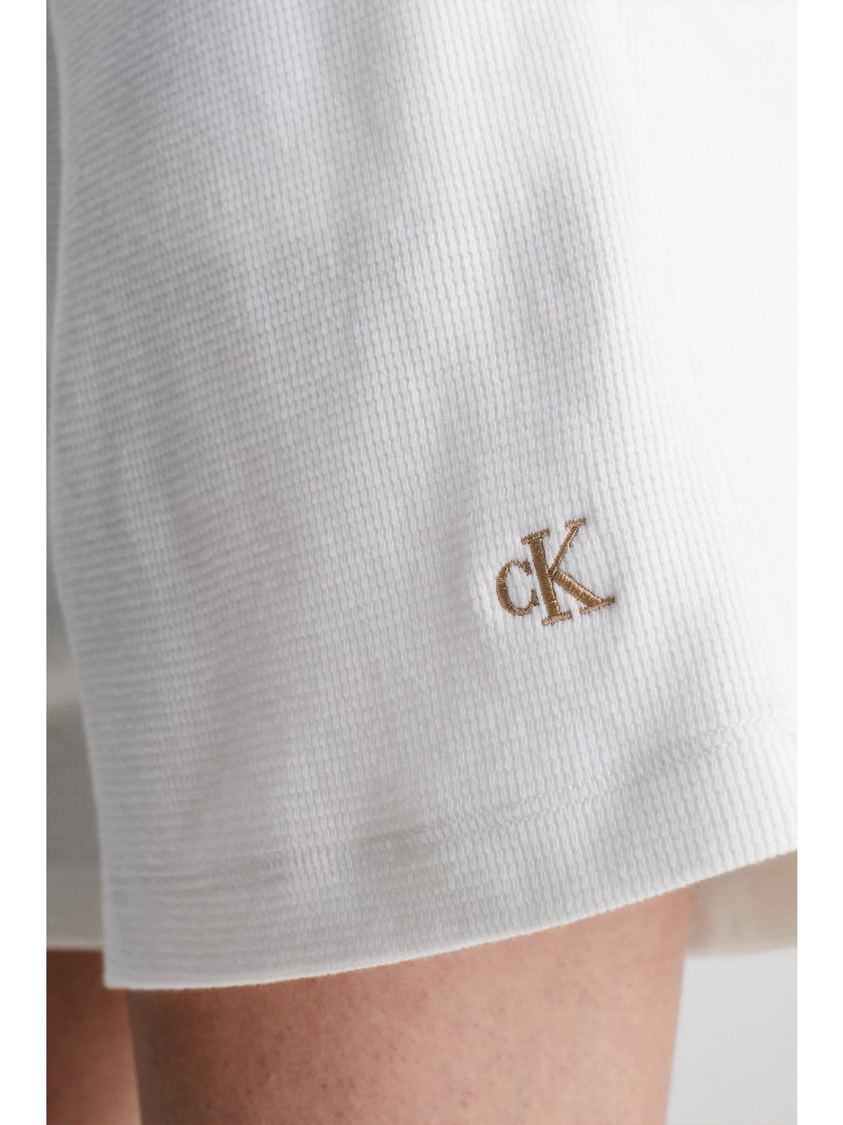 WAFFLE LOOSE SHORTS Greige