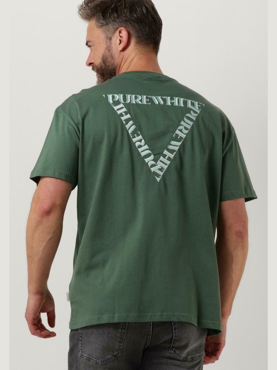 Bottle green t-shirt with print