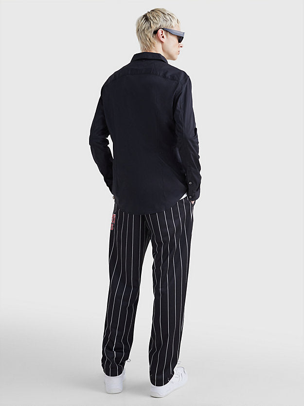 Slim fit stretch overhemd - Tommy Black