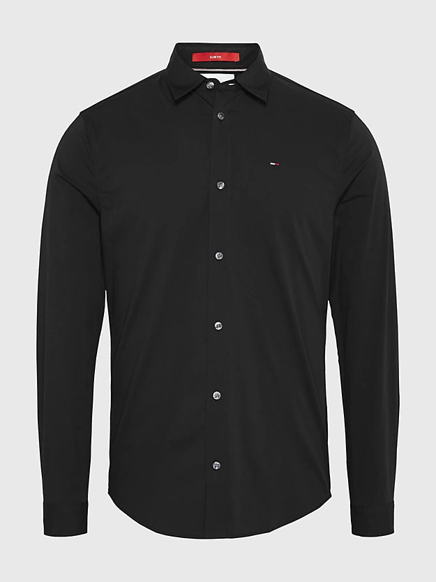 Slim fit stretch overhemd - Tommy Black