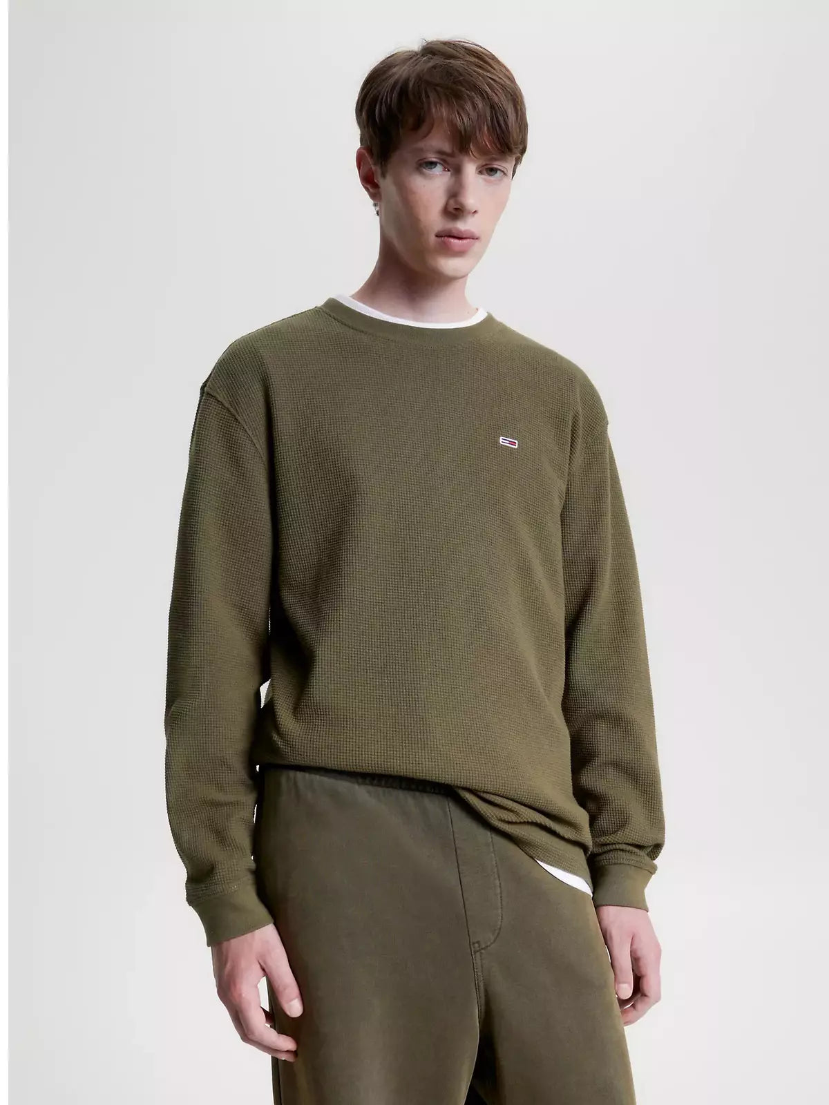 TJM classic waffle longsleeve t-shirt - green