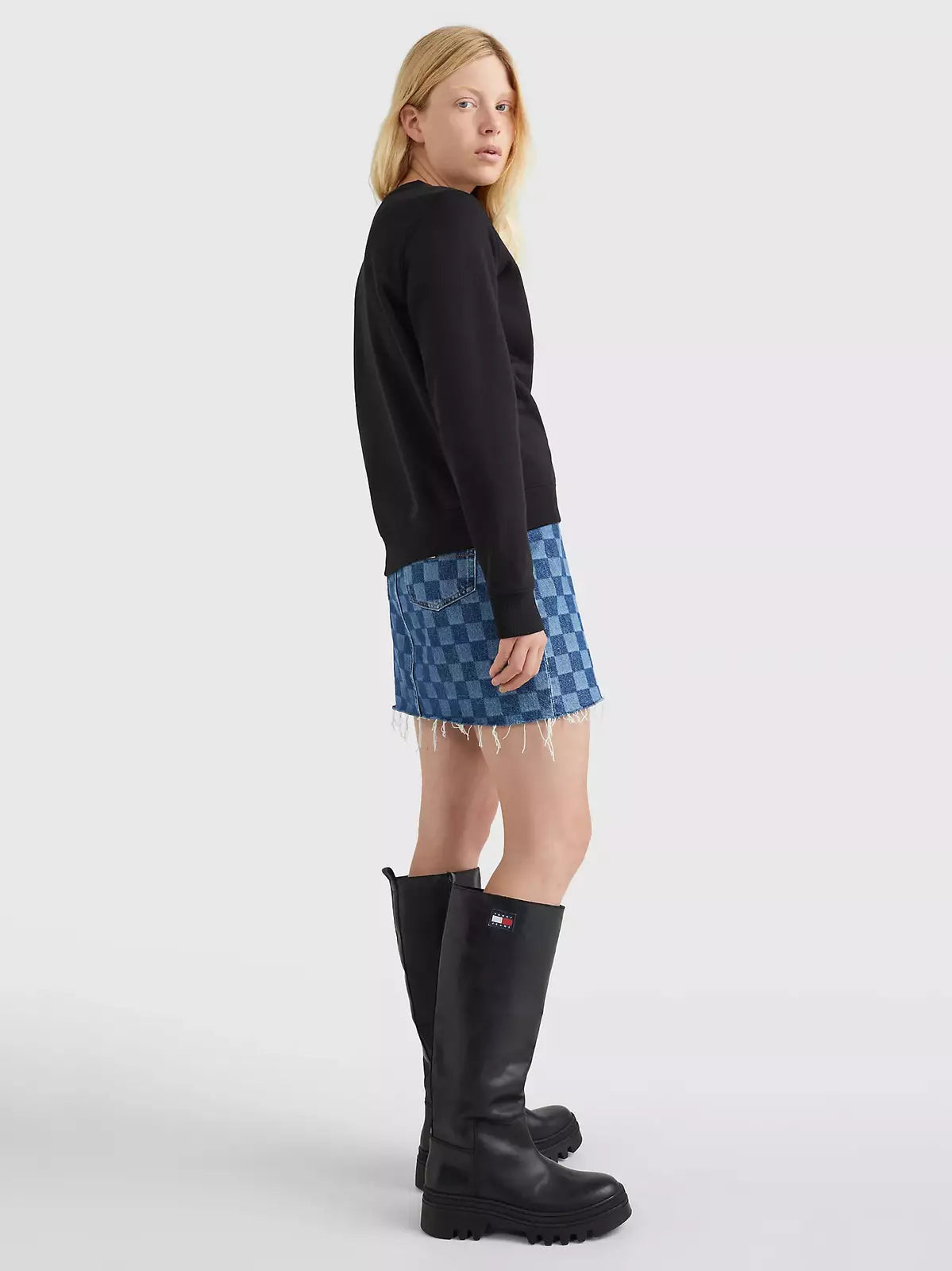 TJW REGULAR FLEECE C NECK BLACK DW0DW09227
