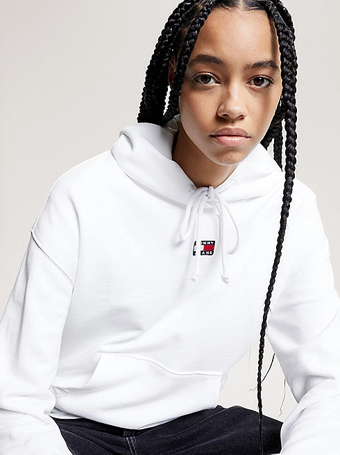 TJW XS badge hoodie - White