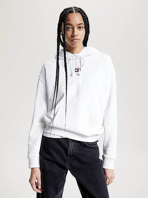 TJW XS badge hoodie - White