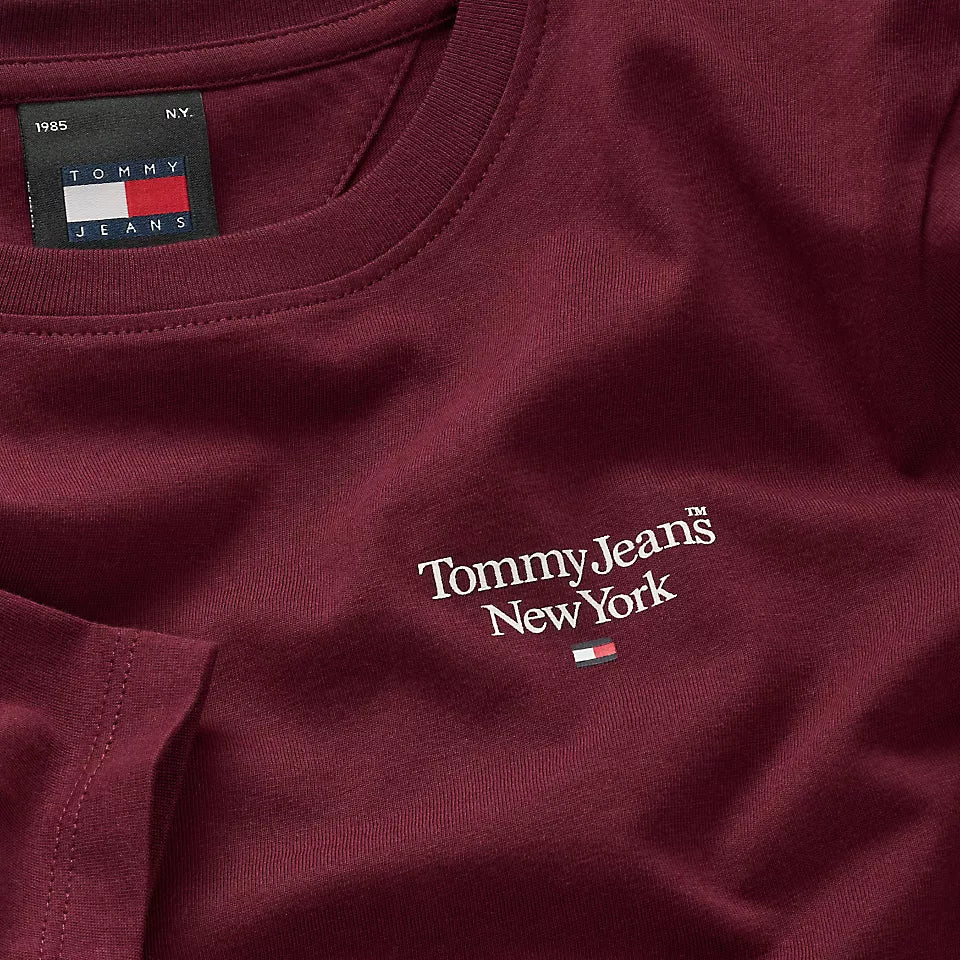 TJW SLIM ESSENTIAL LOGO 2 LS EXT DEEP ROUGE