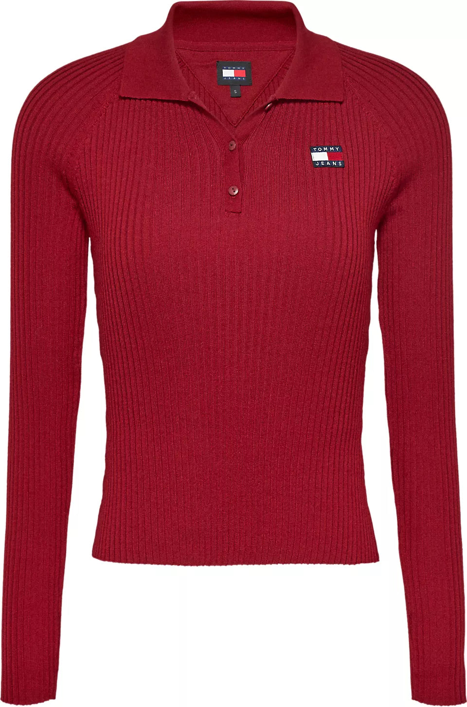 TJW COLLAR BADGE RIB SWEATER REGATTA RED