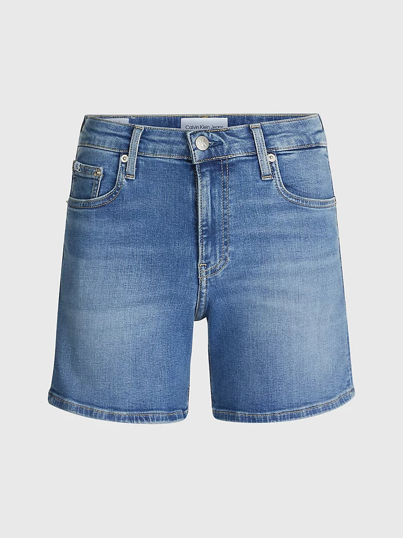 MID RISE SHORTS - Denim Medium
