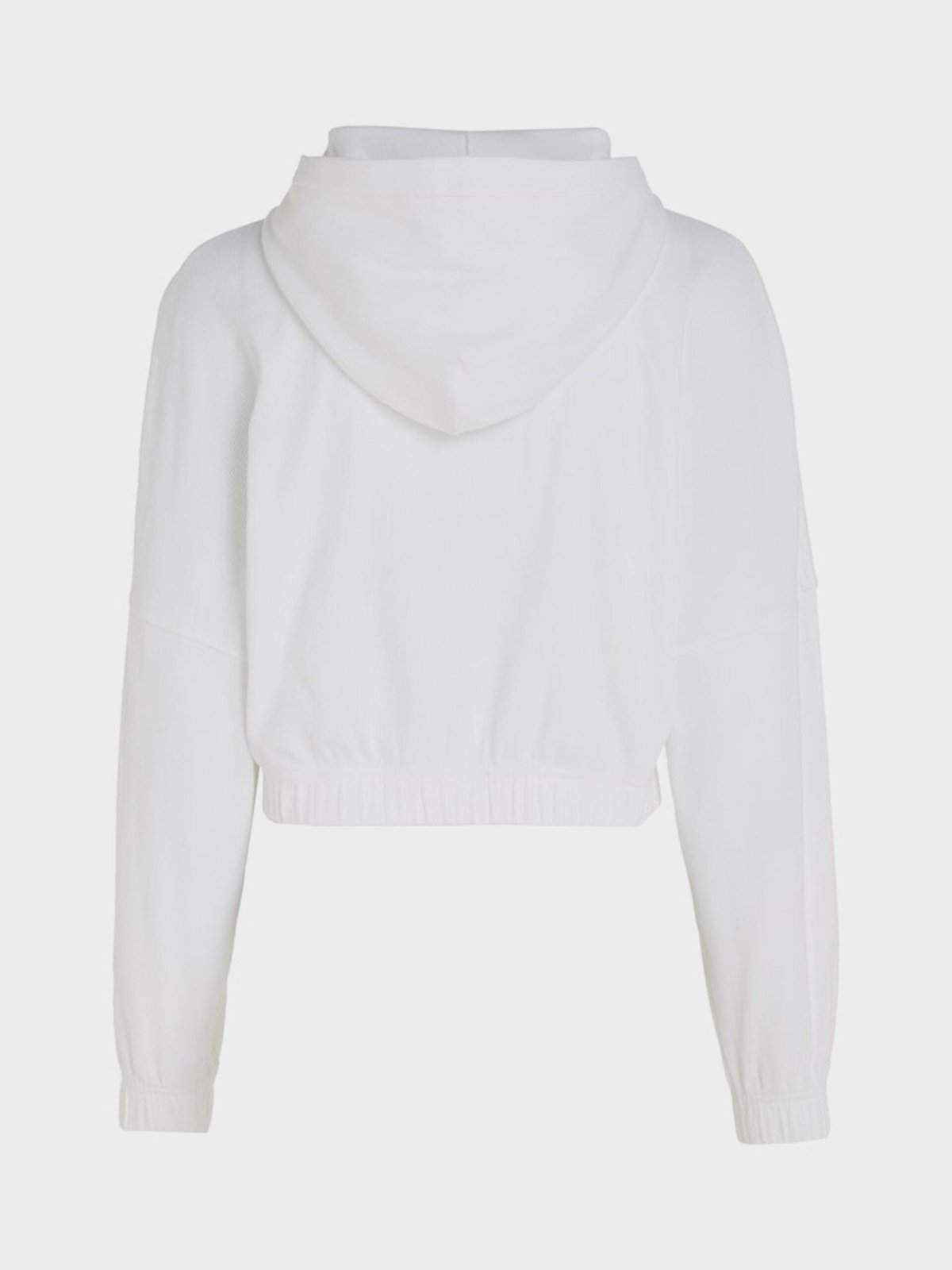 Badge rib hoodie - bright white