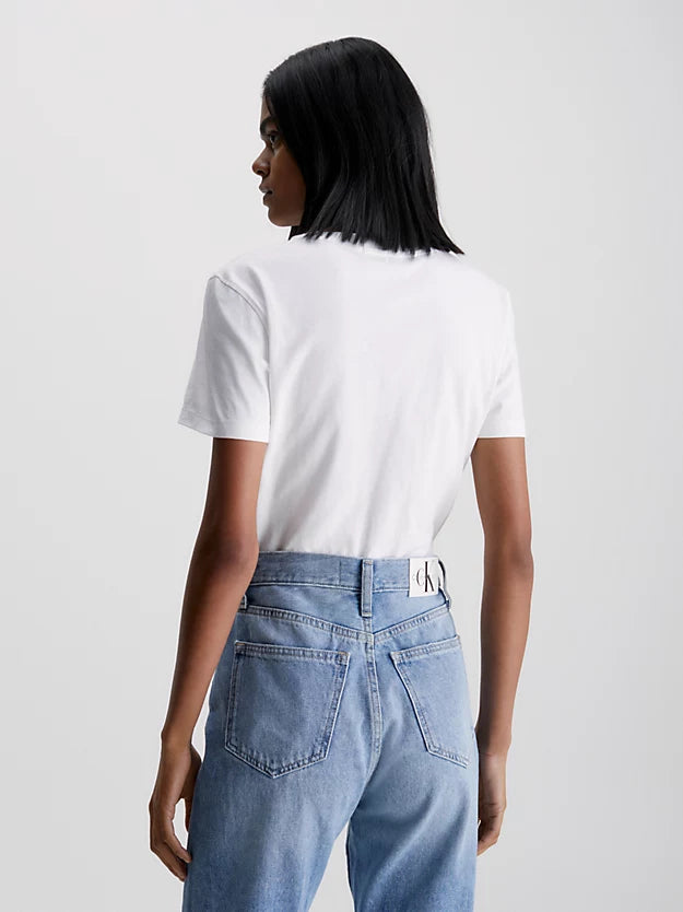 Printed box slim t-shirt - Bright White