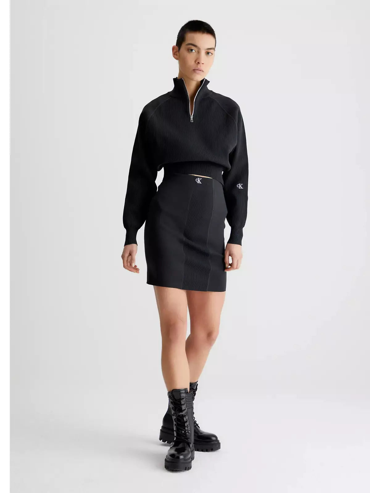 HALF ZIP SWEATER, BEH