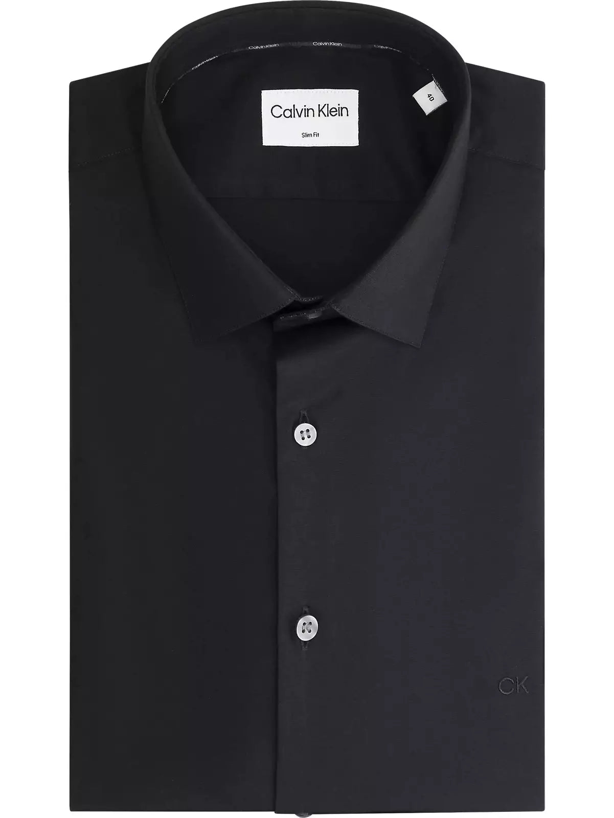 Poplin stretch slim overhemd - Black