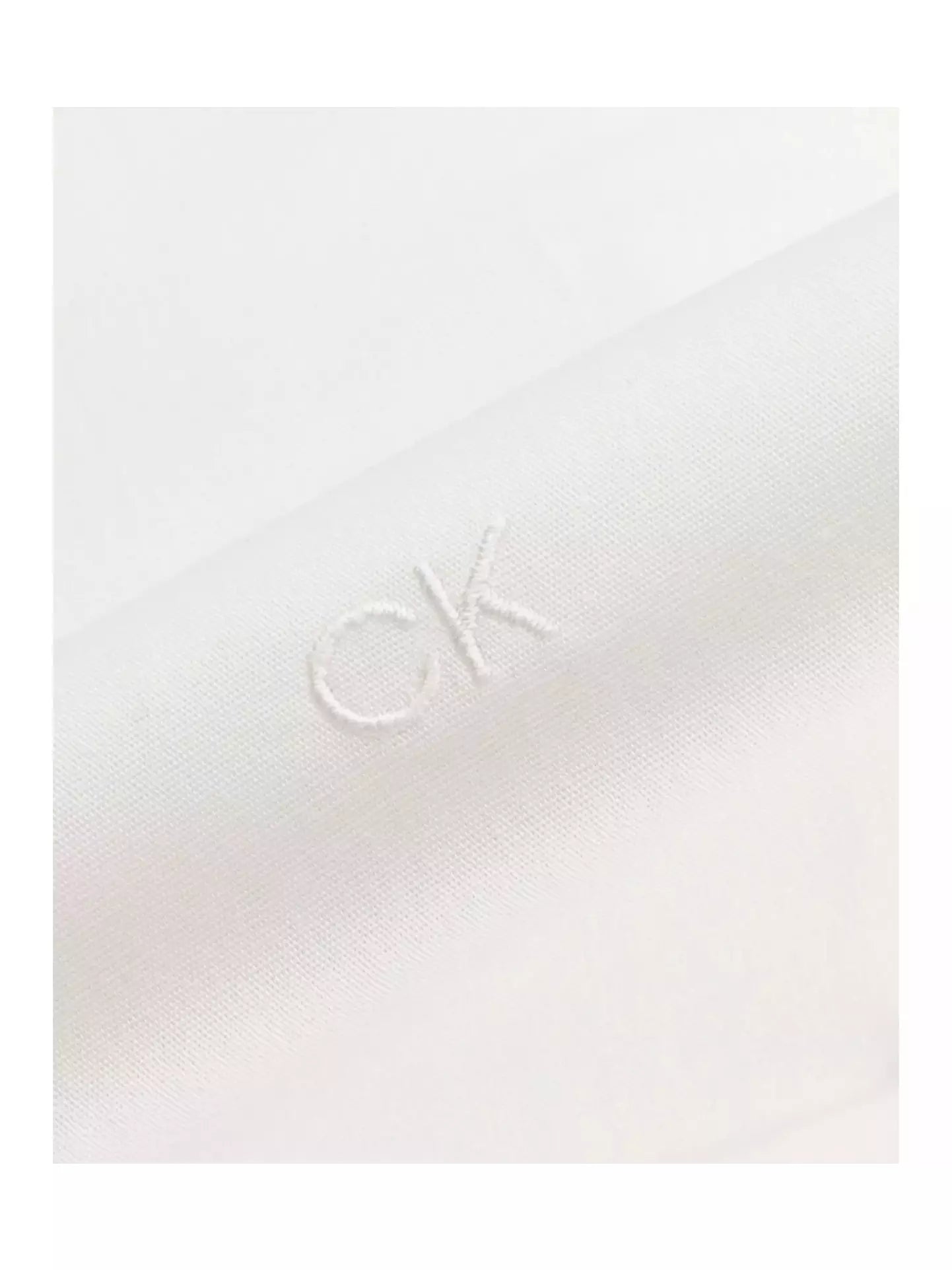 Poplin stretch slim overhemd - White