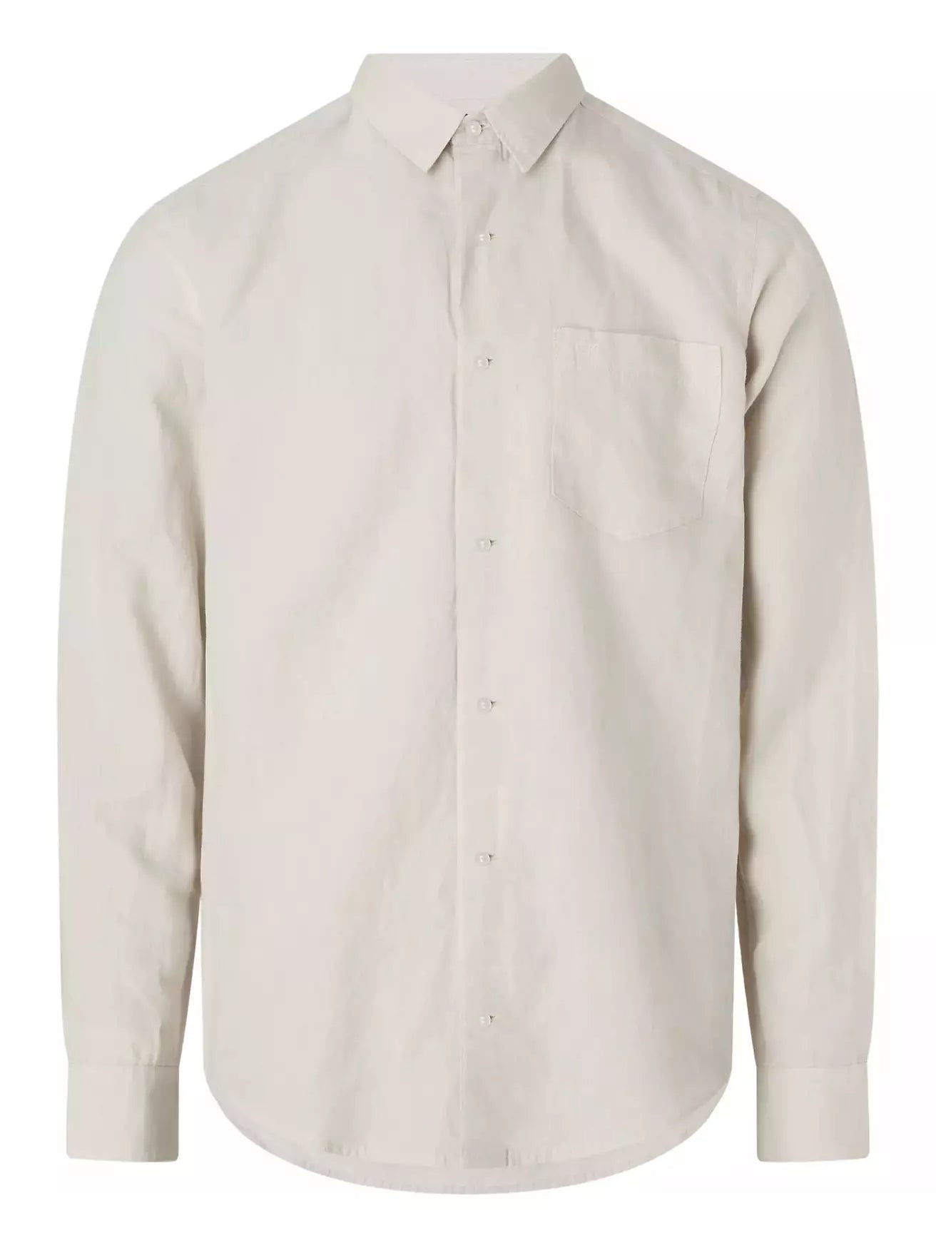 LINEN COTTON REGULAR SHIRT Stony Beige