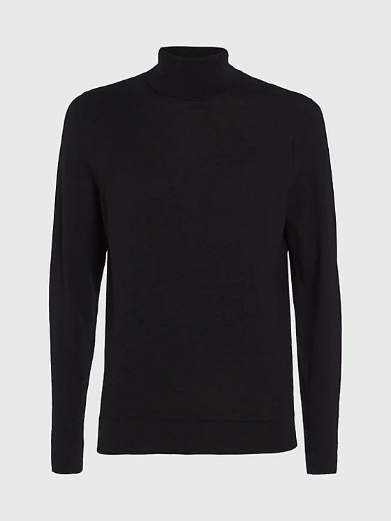 MERINO TURTLE NECK CK BLACK K10K110420
