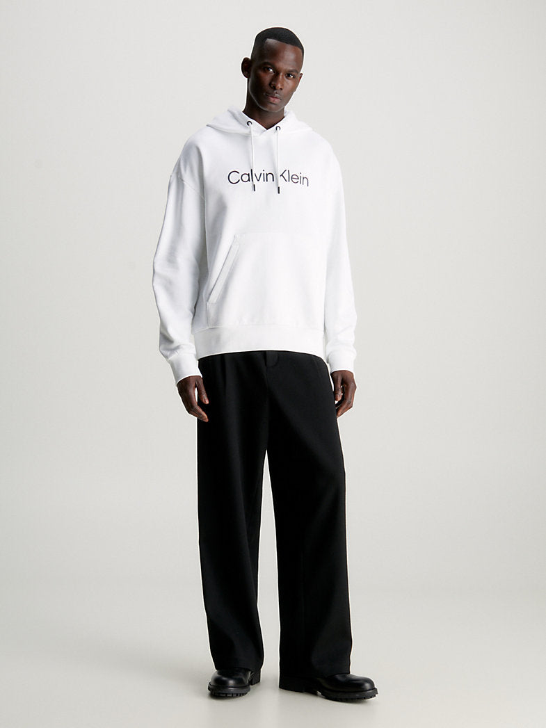 Hoodie Van Badstofkatoen Met Logo - Bright white