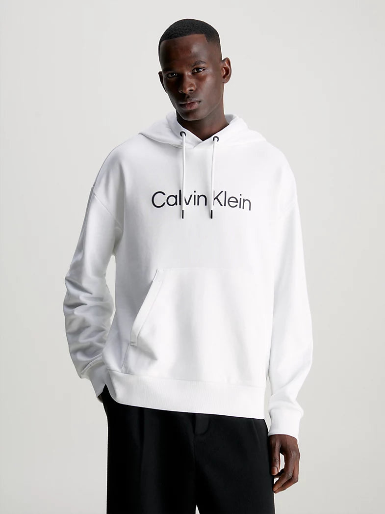 Hoodie Van Badstofkatoen Met Logo - Bright white