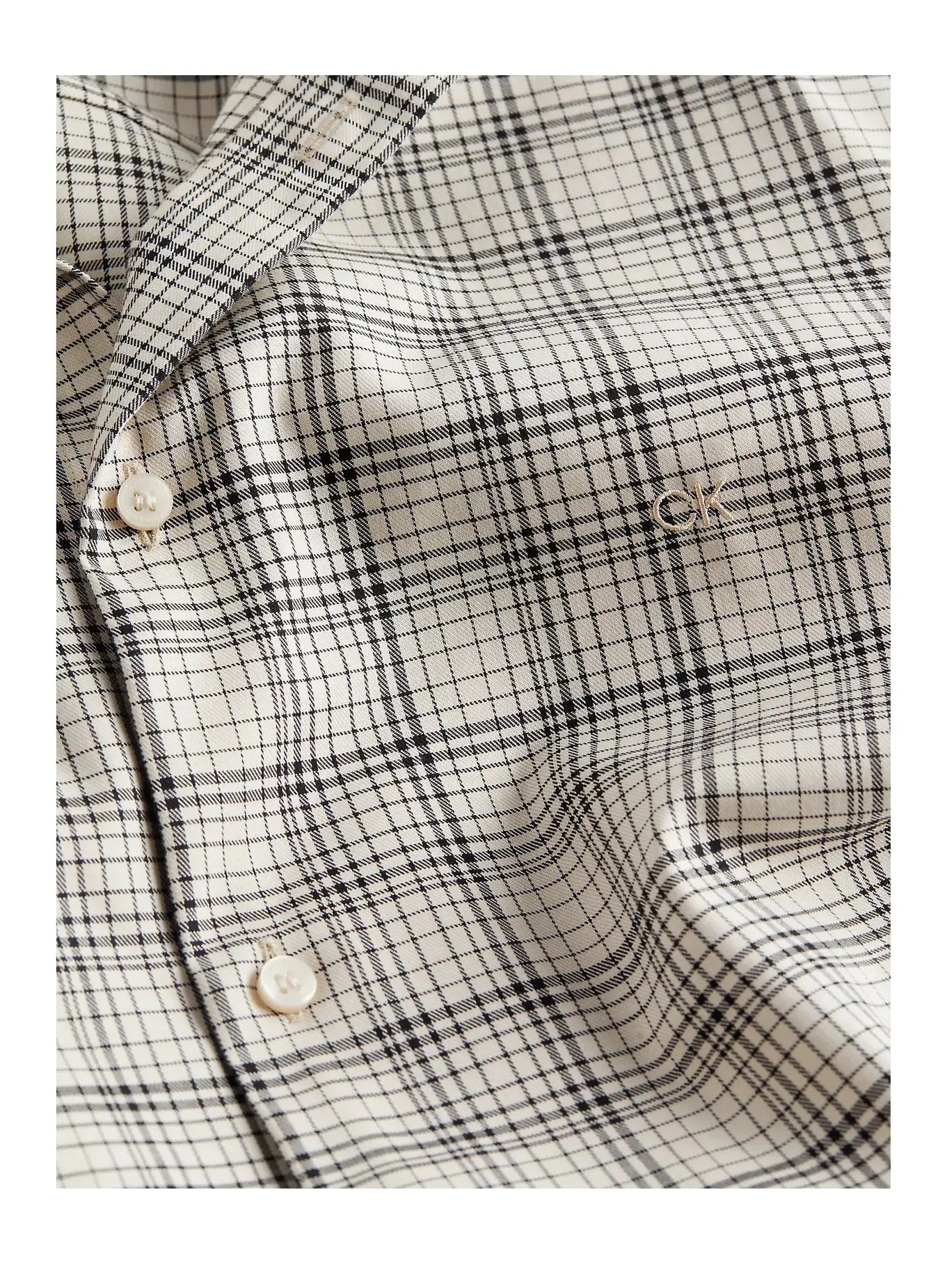 MODERN CHECK TWILL S, 0F4 Fog / Black Check