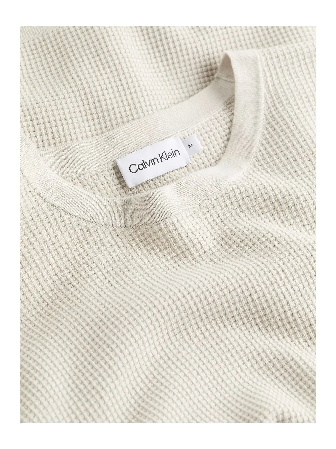 Waffle structure sweater - Stony Beige