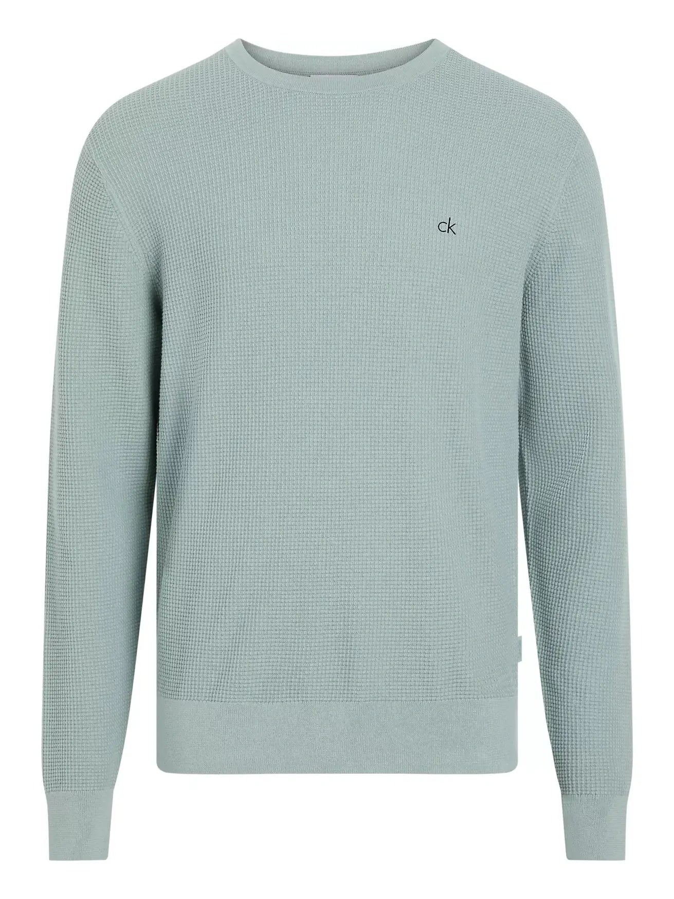 Waffle structure sweater - Slate Gray