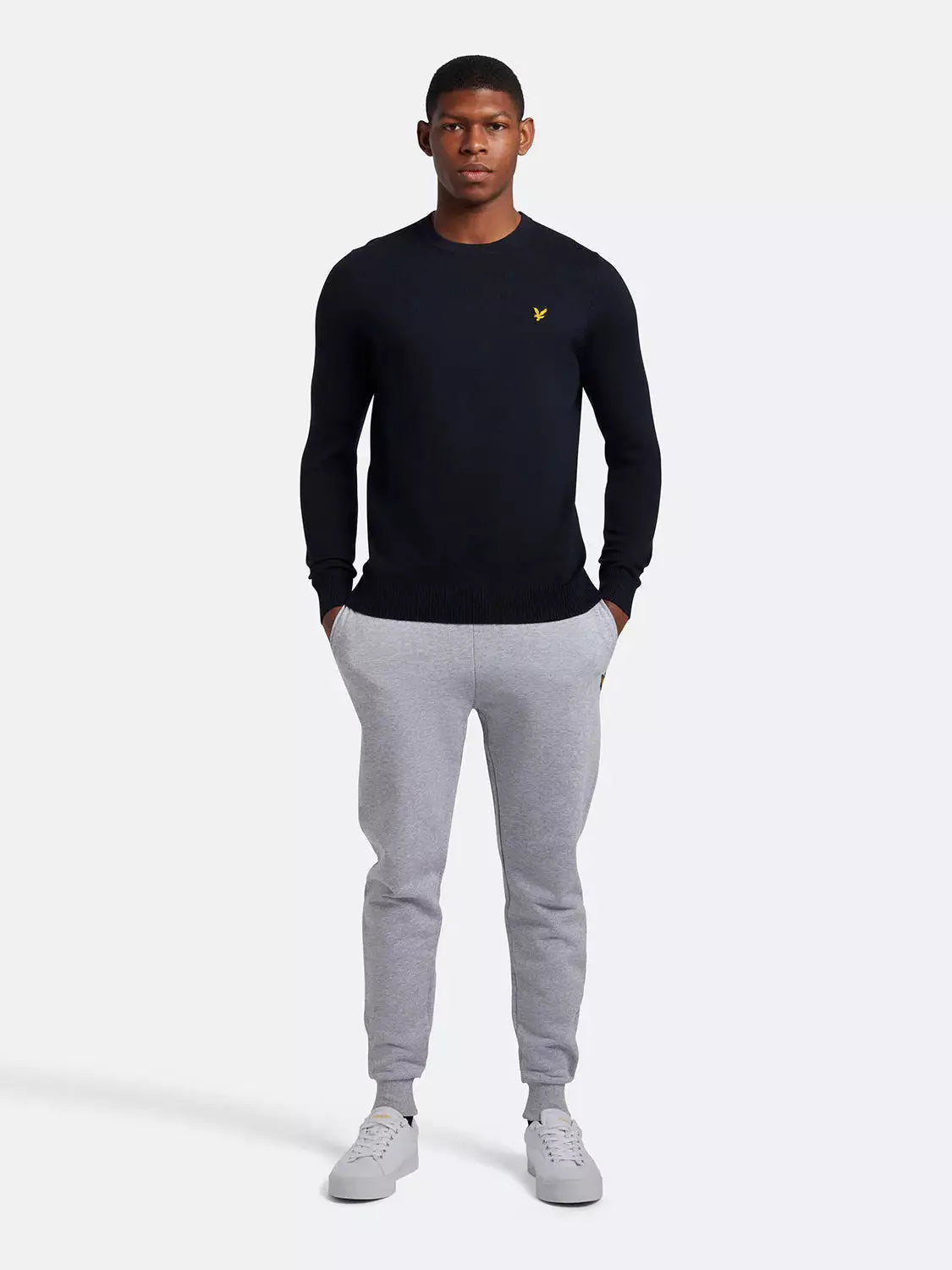 Cotton Merino Crew Jumper Dark Navy (z271)
