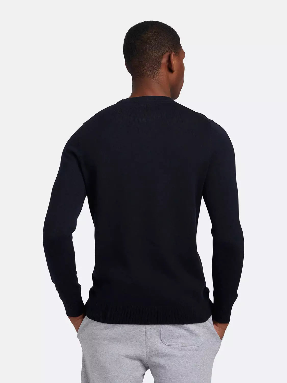 Cotton Merino Crew Jumper Dark Navy (z271)
