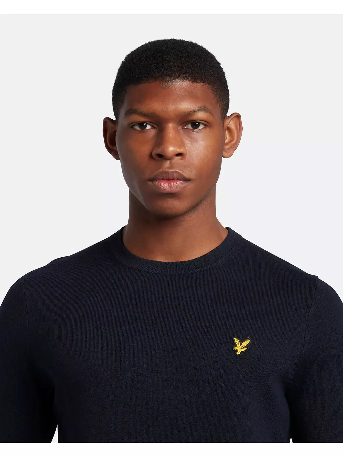 Cotton Merino Crew Jumper Dark Navy (z271)