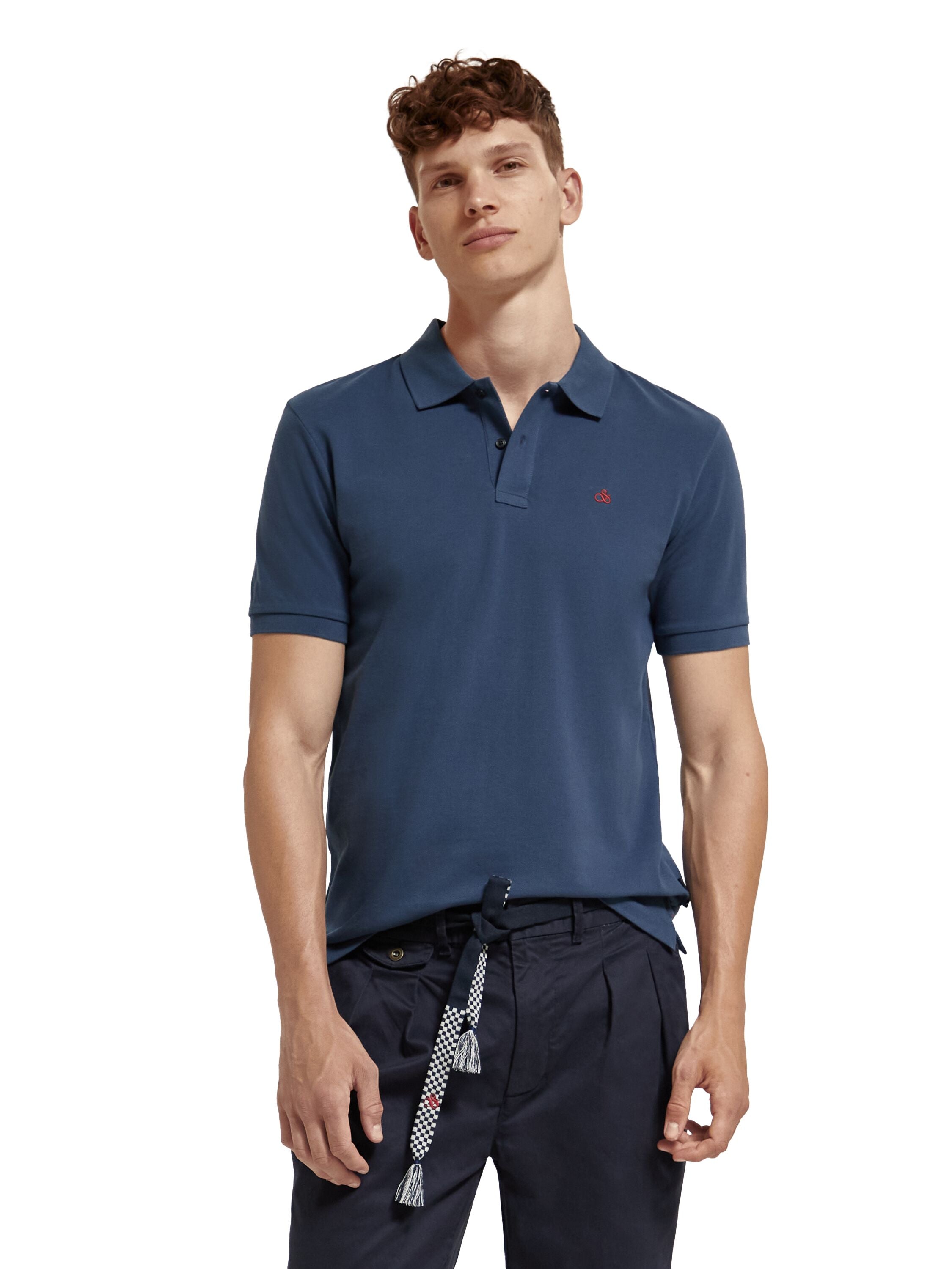 Essential Organic Cotton Pique Polo Storm Blue