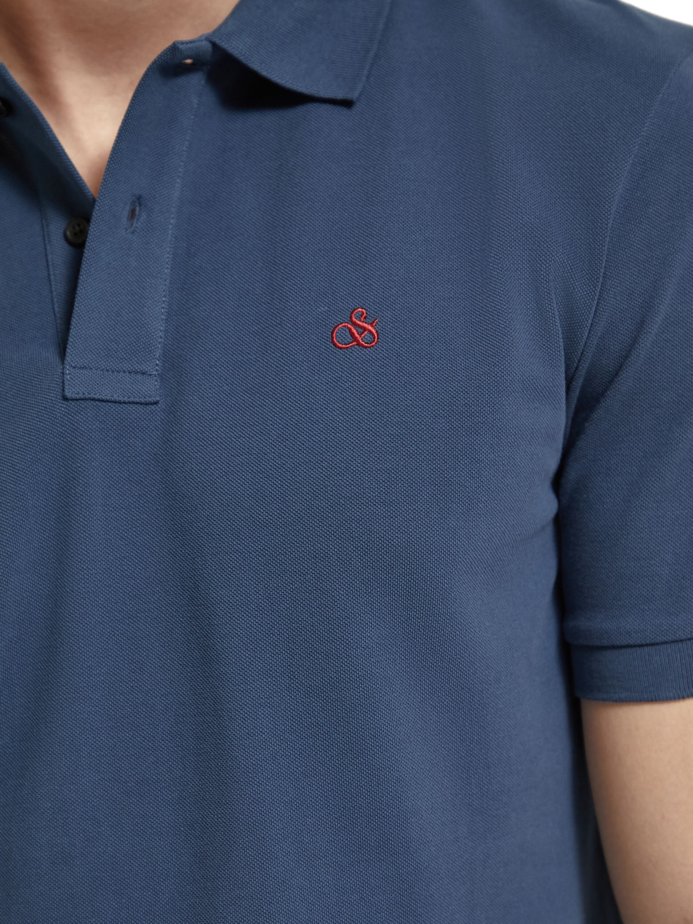 Essential Organic Cotton Pique Polo Storm Blue