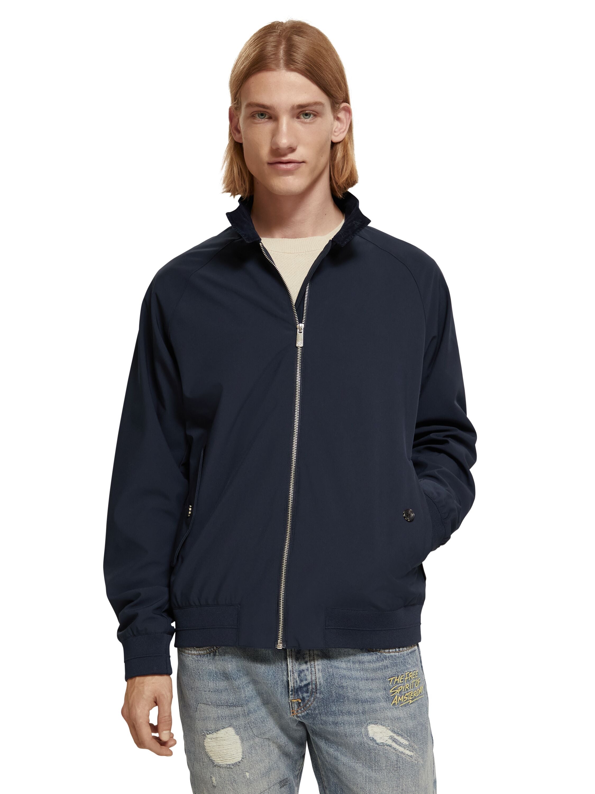 Classic harrington soft-shell jacket Night