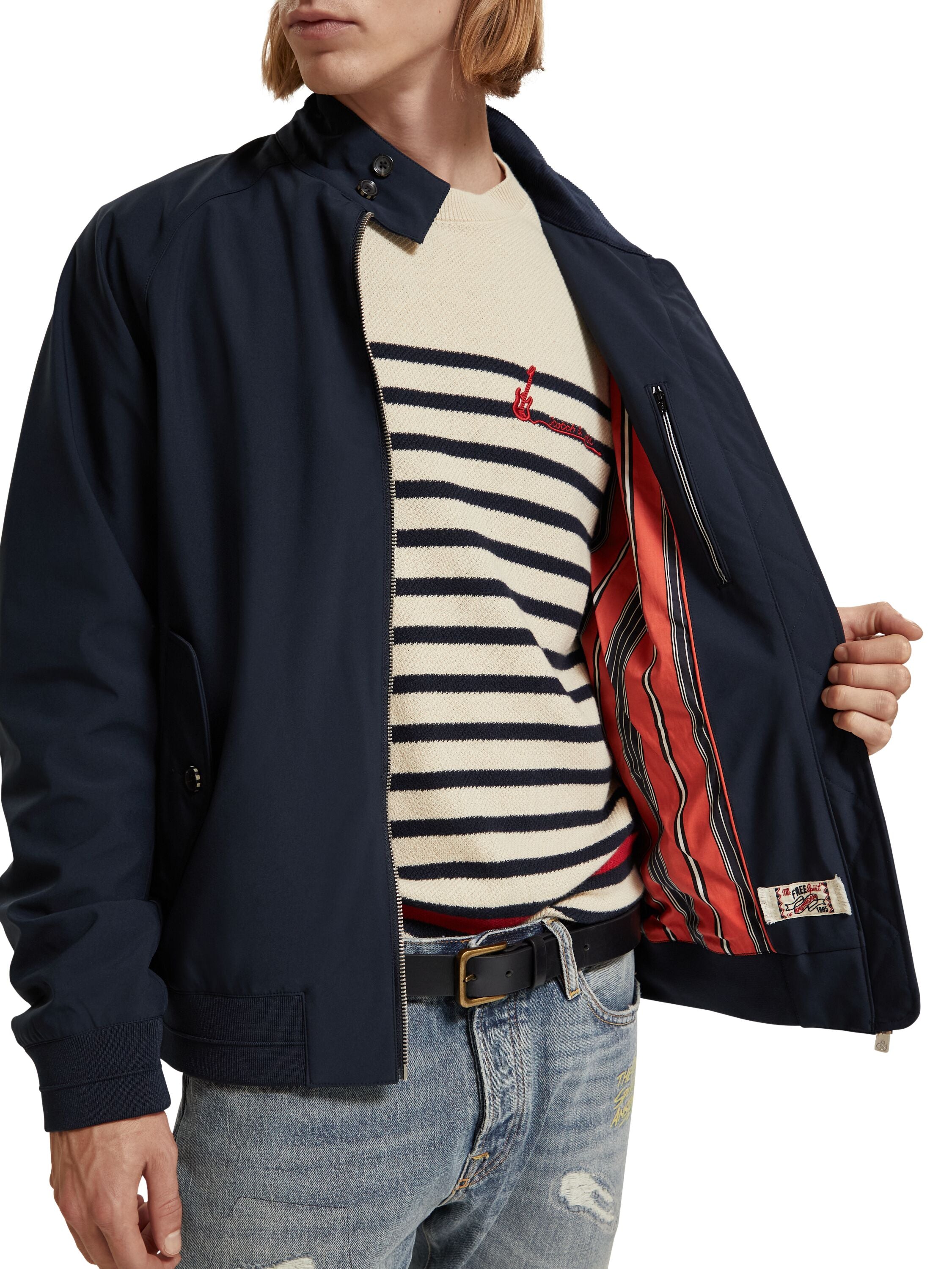 Classic harrington soft-shell jacket Night