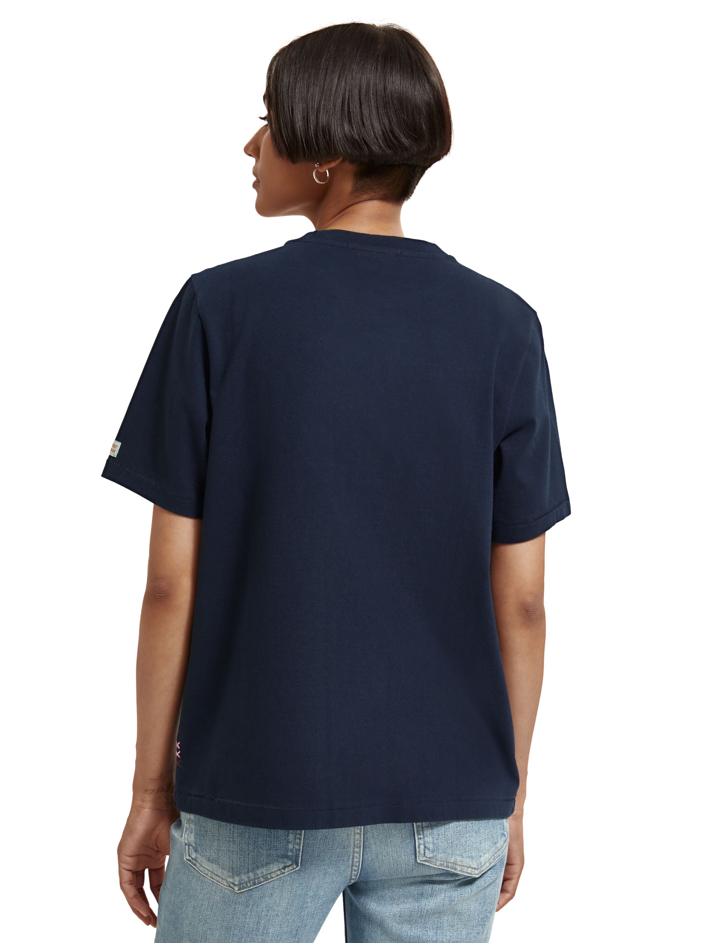 Cotton In Conversion regular fit T-shirt with chest artwork Night