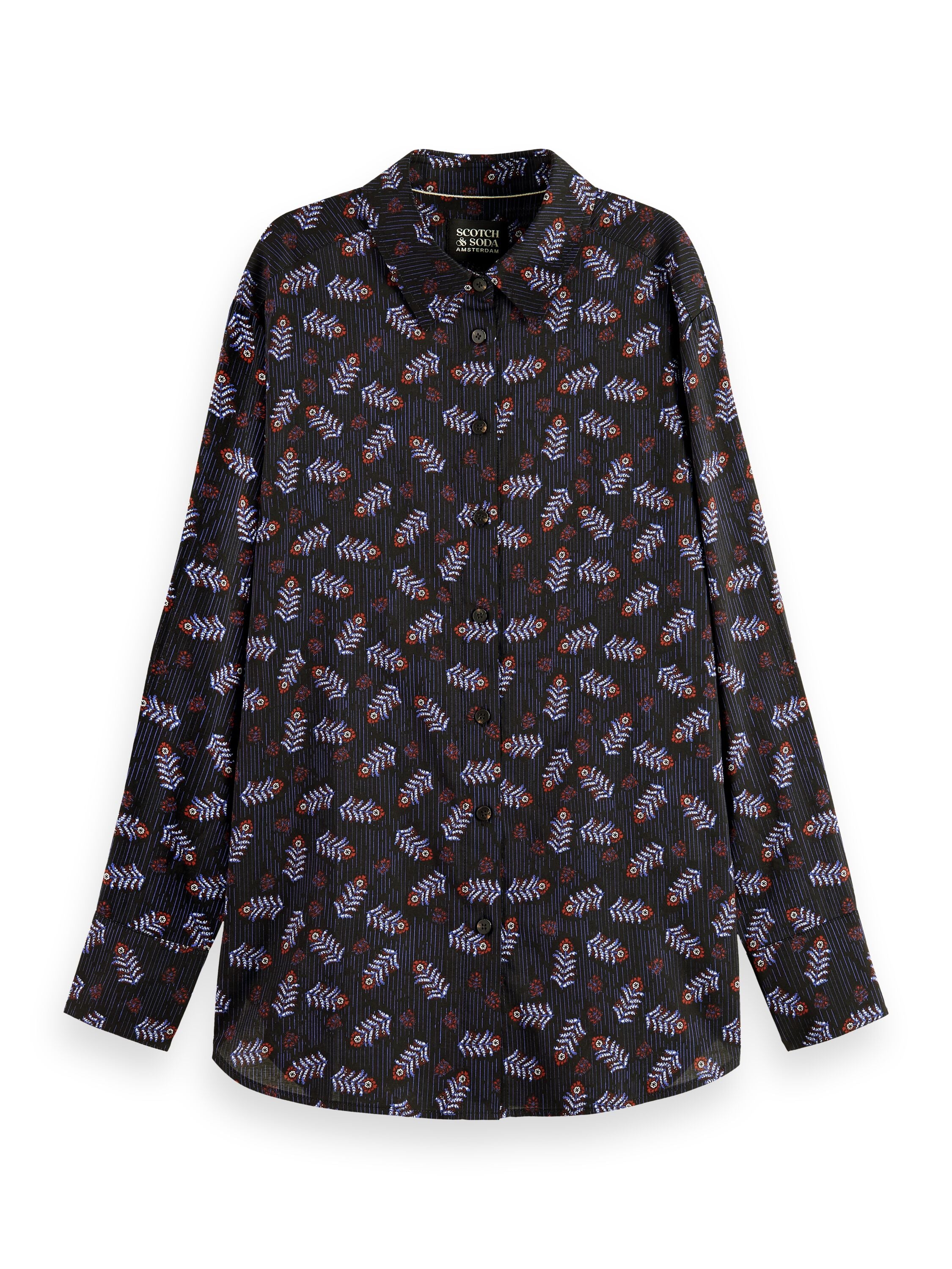 All over printed relaxed fit shirt Folk Floral