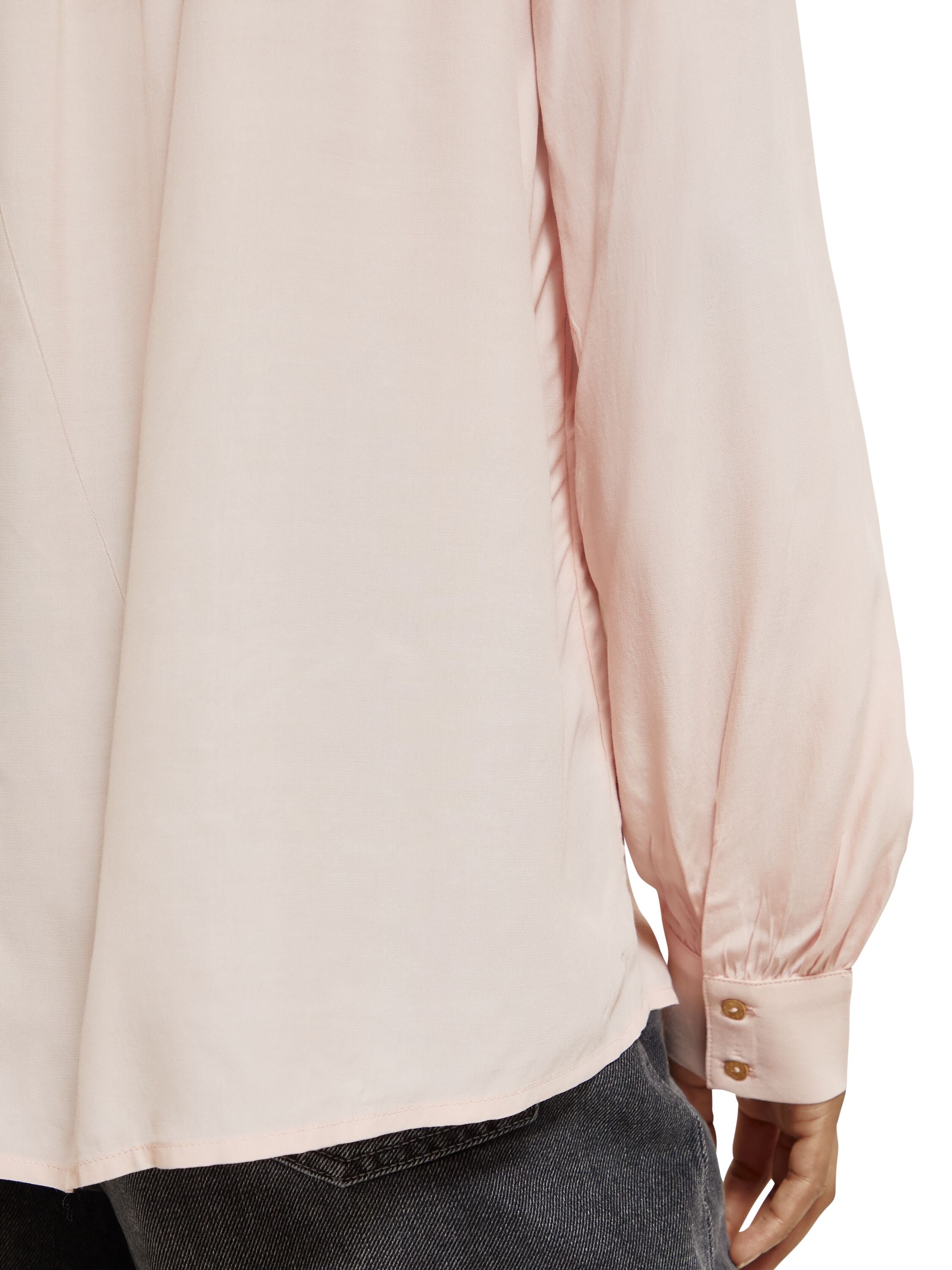Shirt with tie neck Pale Pink
